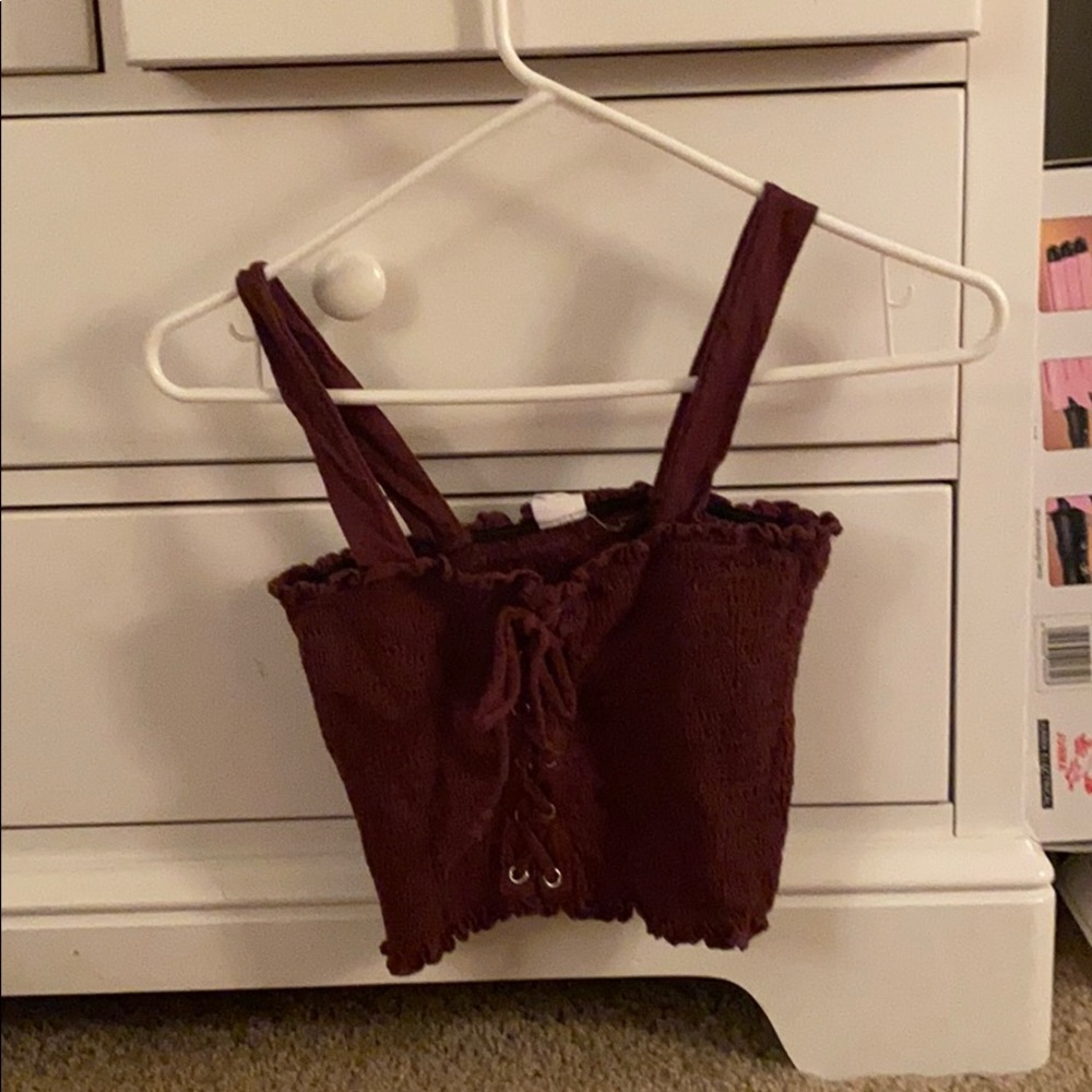 pac sun burgundy tank